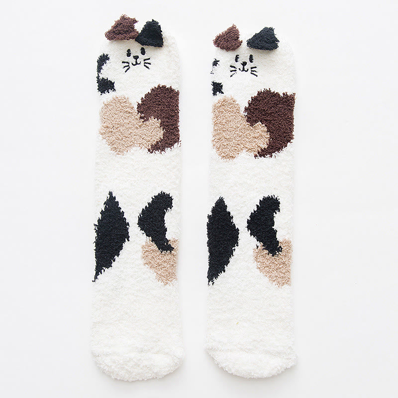 Cute Zoom Quarter Socks(2 Pairs) - Cat - EU36-40(US3-7) - image 11
