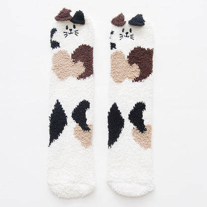 Cute Zoom Quarter Socks(2 Pairs) - Cat - EU36-40(US3-7) - image 11
