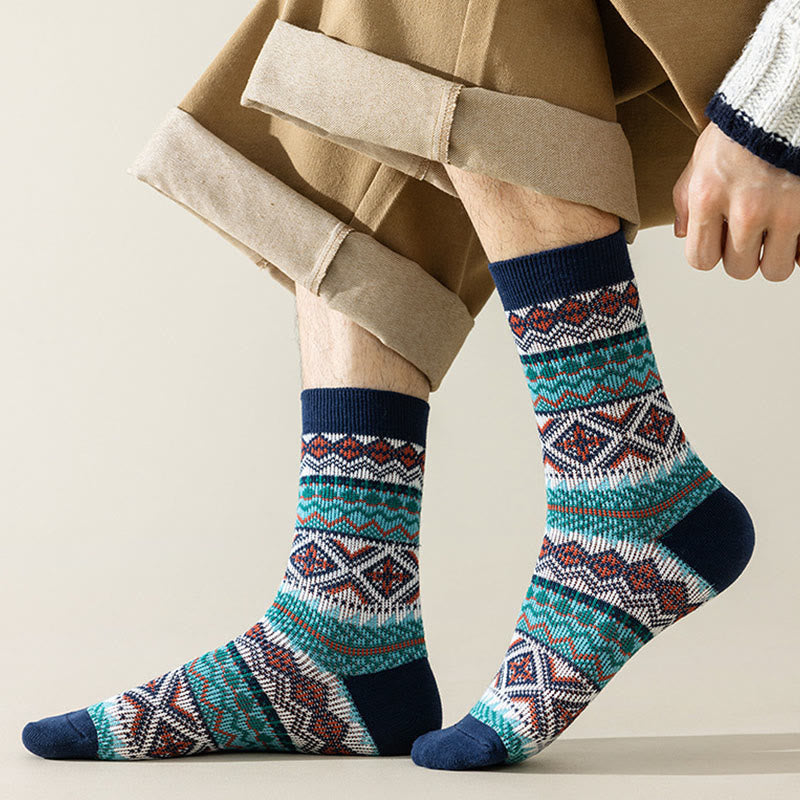 Diamond Stripes Quarter Socks(4 Pairs) - image 7