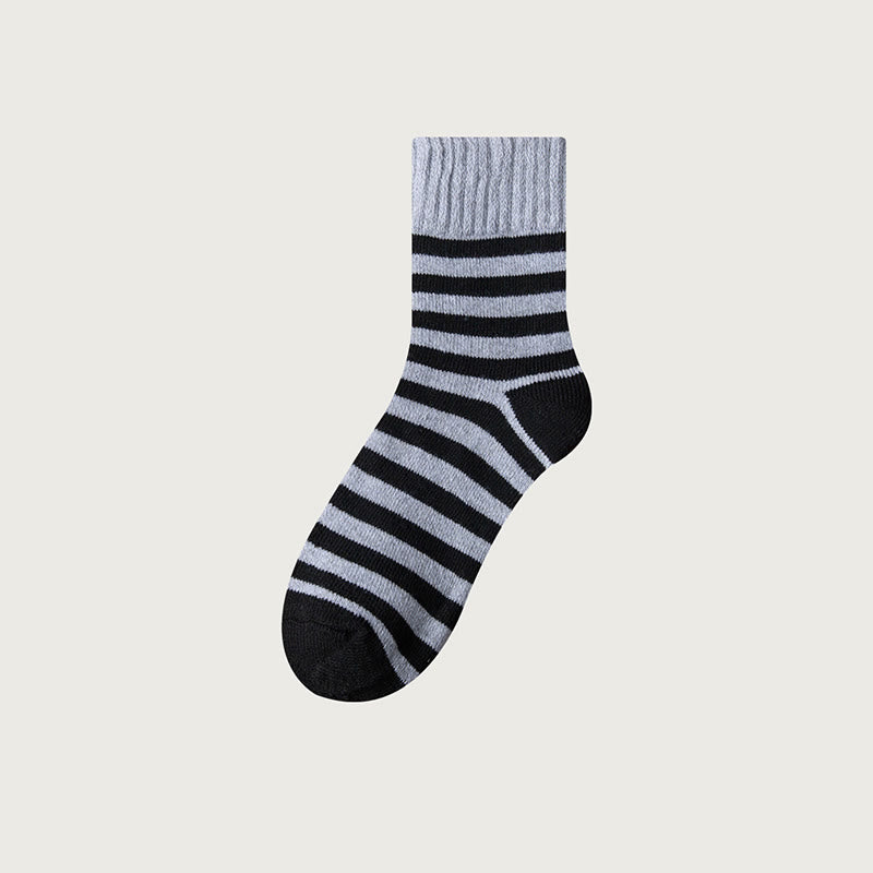 Classic Stripes Quarter Socks(5 Pairs) - Light Gray - EU39-44(US6-10) - image 8