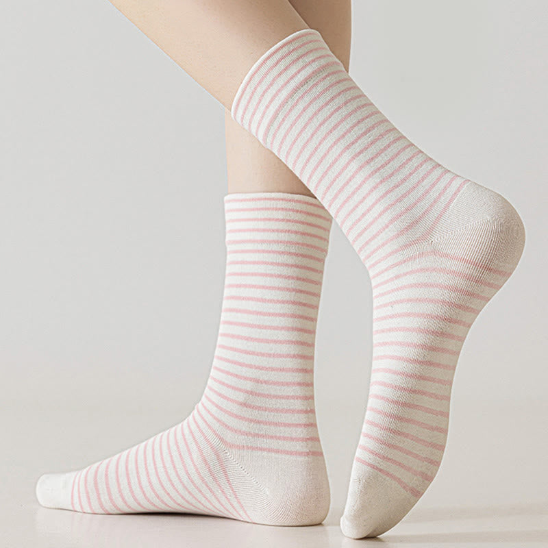 Plusock Pinstripe Cotton Quarter Socks(6 Pairs) - image 4