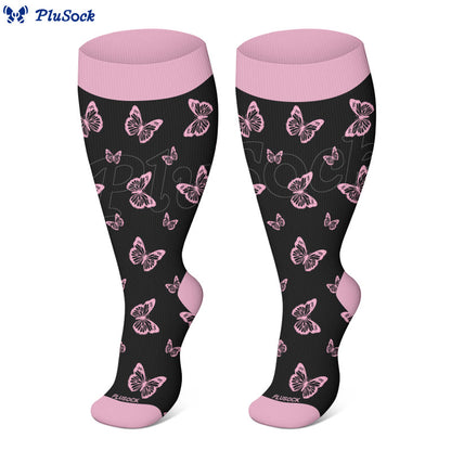 Plusock Plus Size Pink Bows Compression Socks(3 Pairs) - image 3