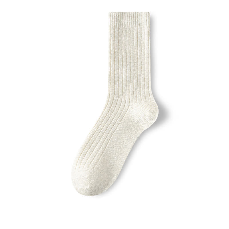 Wool Classic Quarter Socks(3 Pairs) - White - EU39-44(US6-10) - image 9
