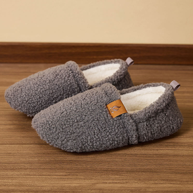 Plus Size Warm Wear Resistant Slippers - Grey - EU44-45(US10-11) - image 5