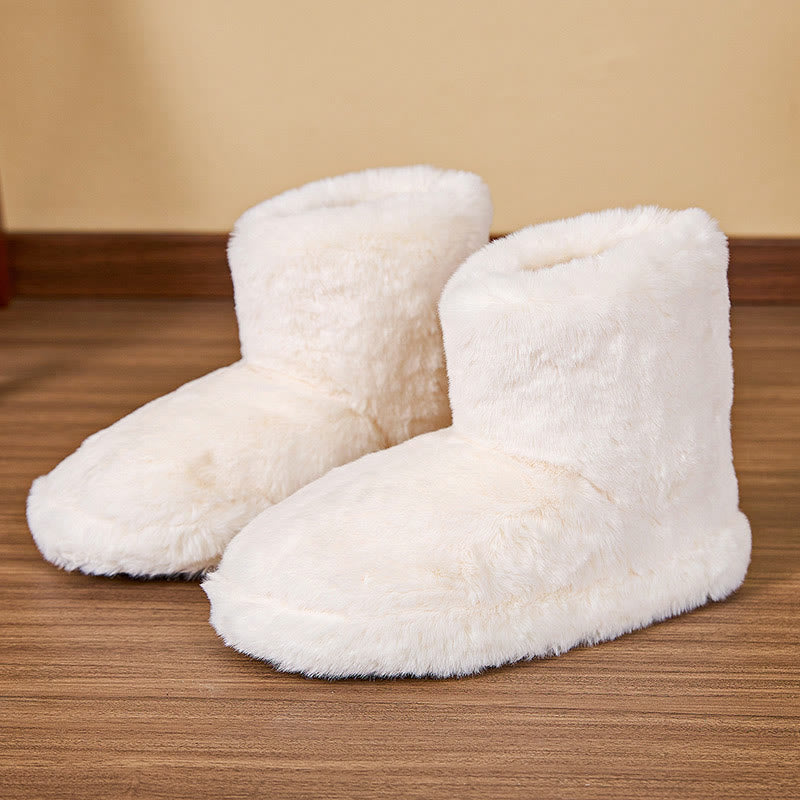 Plush Mid Tube Slippers - White - EU38-39(US5-6) - image 9