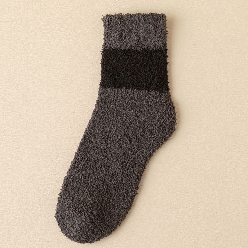 Coral velvet Quarter Socks(6 Pairs) - Dark Grey - EU39-44(US6-10) - image 9