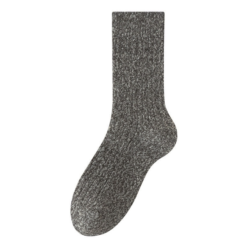 Solid Color Cashmer Quarter Socks(6 Pairs) - Dark Grey - EU39-44(US6-10) - image 13