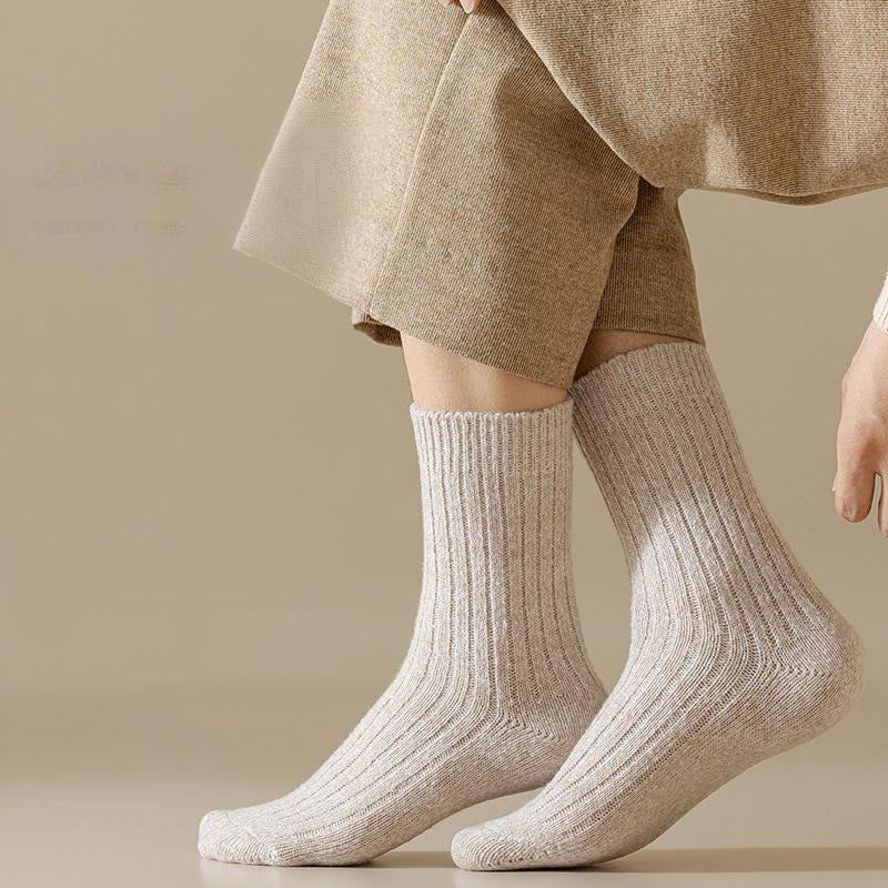 Solid Color Cashmer Quarter Socks(6 Pairs) - image 2