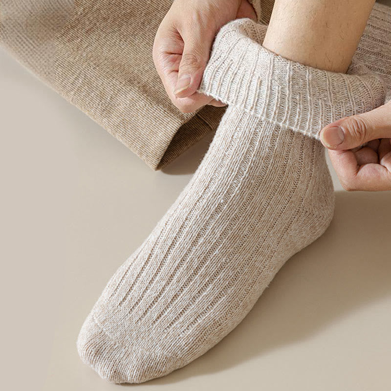 Solid Color Cashmer Quarter Socks(6 Pairs) - image 6