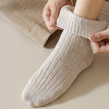 Solid Color Cashmer Quarter Socks(6 Pairs) - image 6