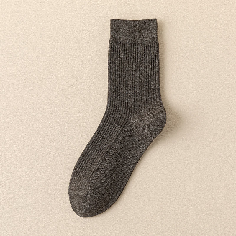 Solid Color Casual Quarter Socks(4 Pairs) - Dark Grey - EU39-44(US6-10) - image 10
