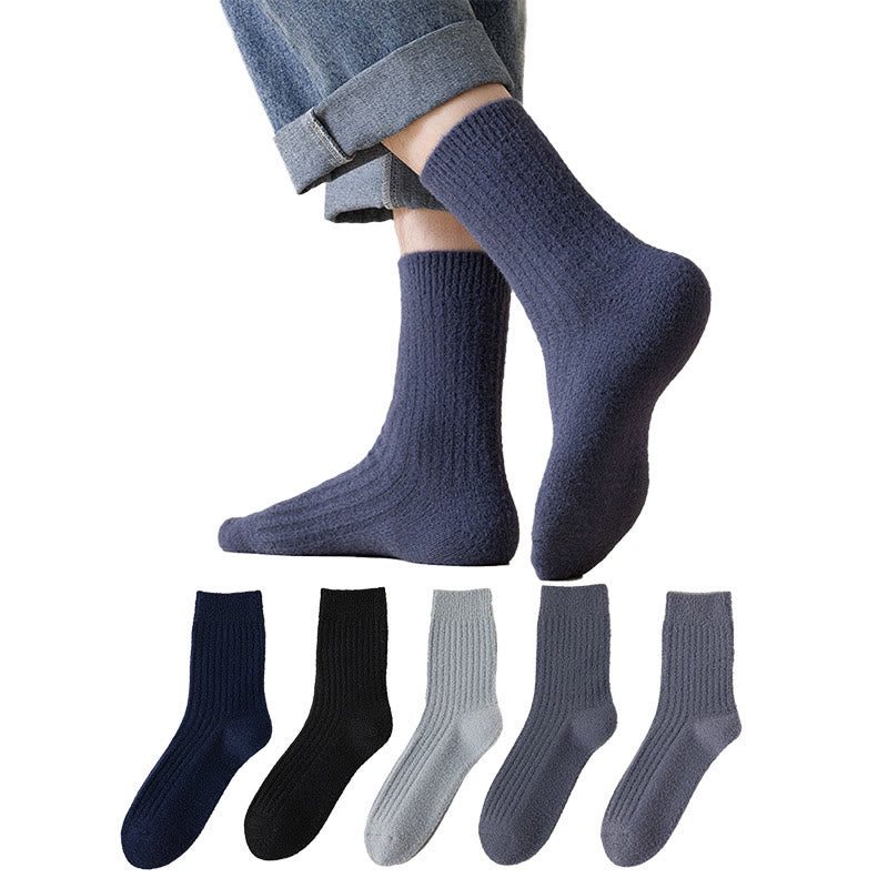 Retro Solid Color Quarter Socks(3 Pairs) - image 0