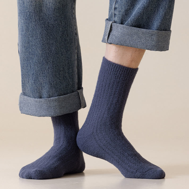 Retro Solid Color Quarter Socks(3 Pairs) - image 2