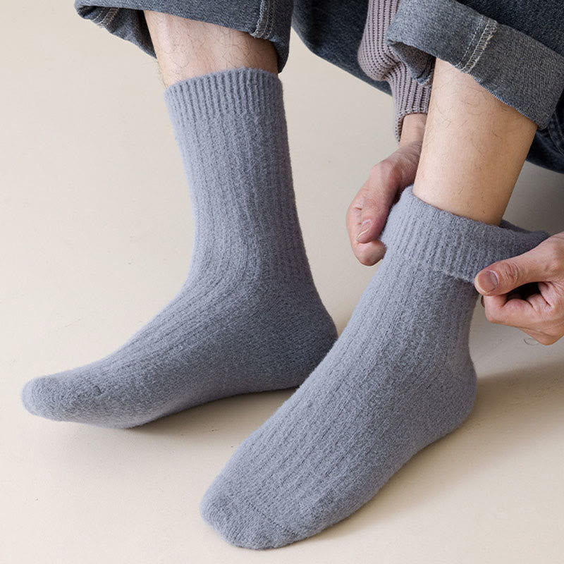 Retro Solid Color Quarter Socks(3 Pairs) - image 4