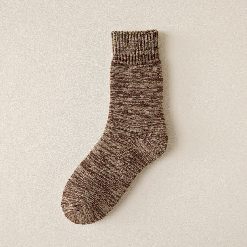 Extra Thick Quarter Socks(5 Pairs) - Brown - EU39-44(US6-10) - image 13