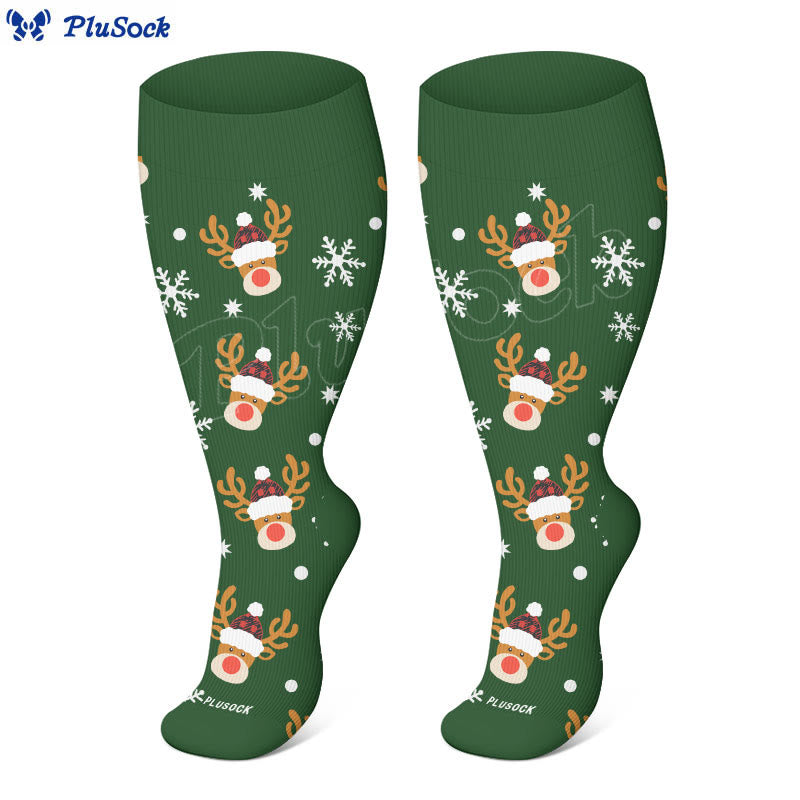 Plus Size Penguin Deer Cow Compression Socks - image 2