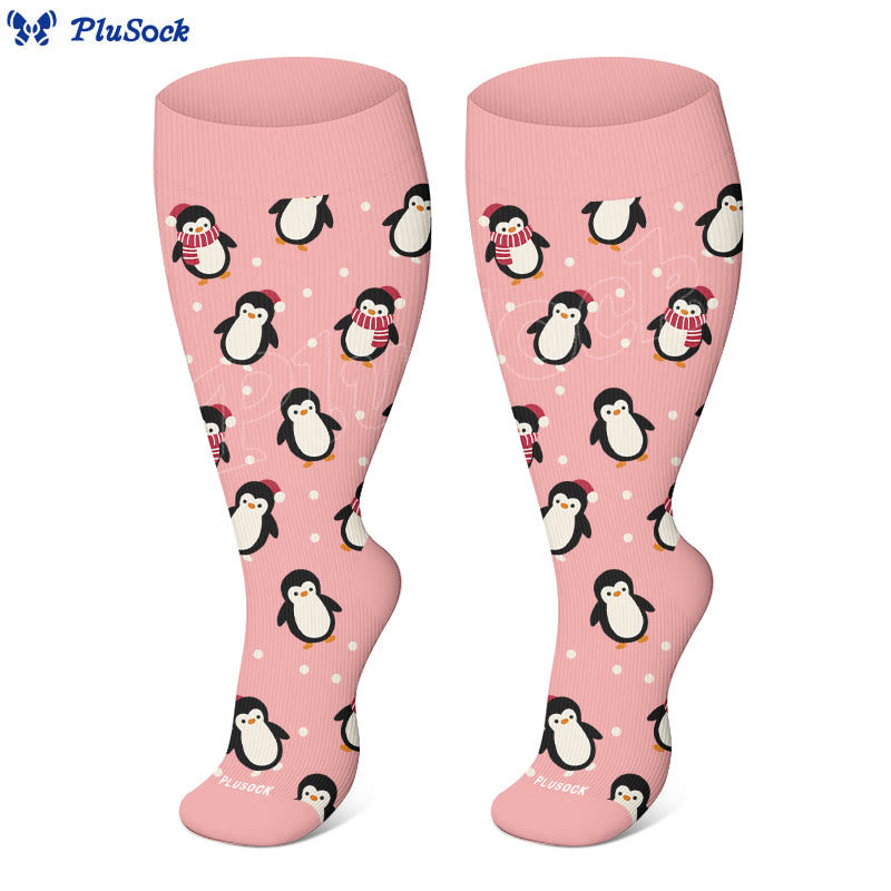 Plus Size Penguin Deer Cow Compression Socks - image 4