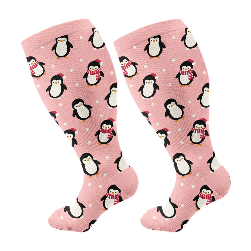 Plus Size Penguin Deer Cow Compression Socks - image 6