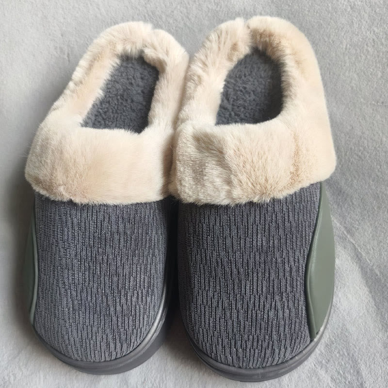 Plus Size Thick Soled Slippers - Grey - EU45-46(US11-12) - image 9