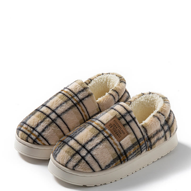 Plusock Plus Size Grid Design Slippers - Grey - EU44-45(US10-11) - image 13