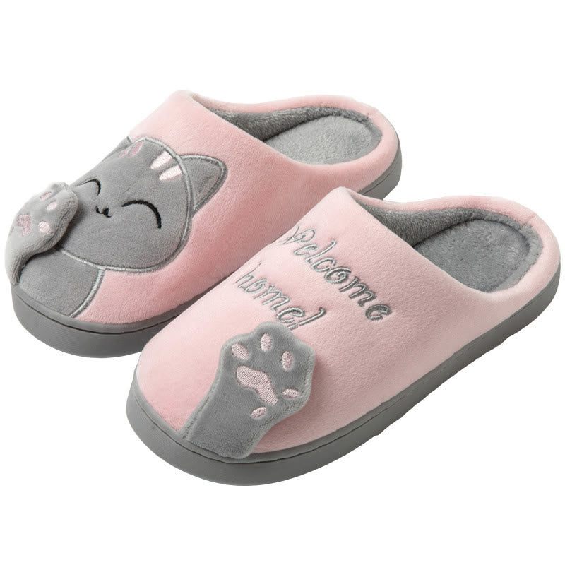 Plus Size 3D Cartoon Cat Slippers - Pink - EU43-44(US9-10) - image 11