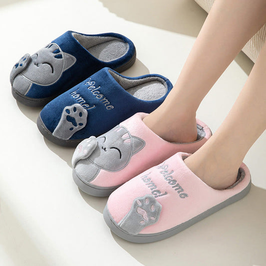 Plus Size 3D Cartoon Cat Slippers - image 0
