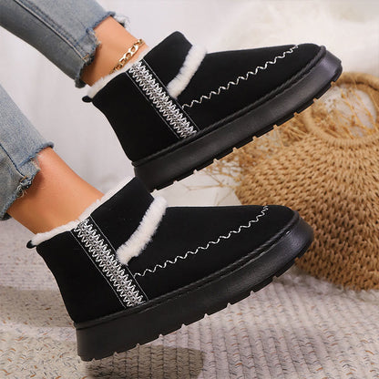 Plus Size Lace Ethnic Style Slippers Boots - image 2