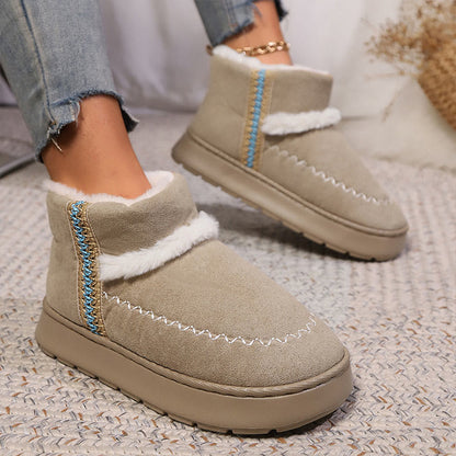 Plus Size Lace Ethnic Style Slippers Boots - Khaki - EU43-44(US9-10) - image 11