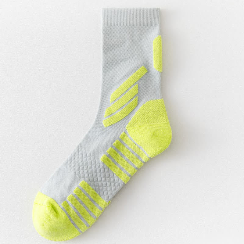 Plusock Plus Size Basketball Quarter Compression Socks(5 Pairs) - Light Gray - EU39-45(US6-11) - image 11