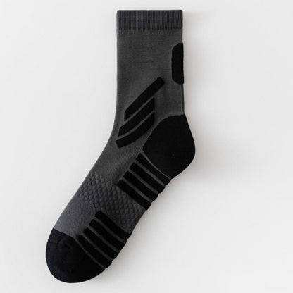 Plusock Plus Size Basketball Quarter Compression Socks(5 Pairs) - Dark Grey - EU39-45(US6-11) - image 8