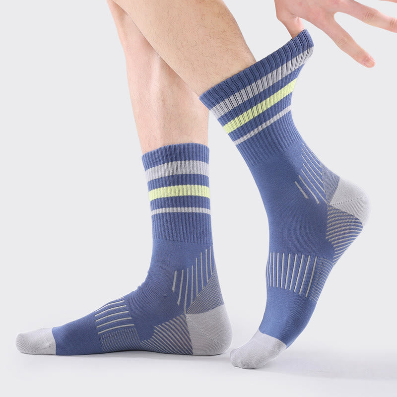 Plusock Plus Size Rib Cuff Quarter Compression Socks(5 Pairs) - image 5