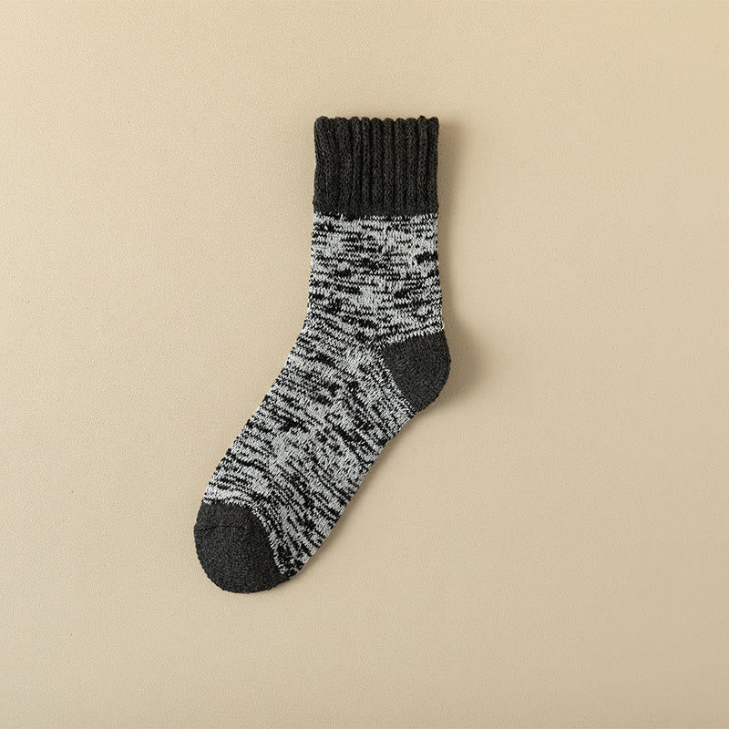 Soft Plush Quarter Socks(5 Pairs) - Dark Grey - EU39-44(US6-10) - image 12