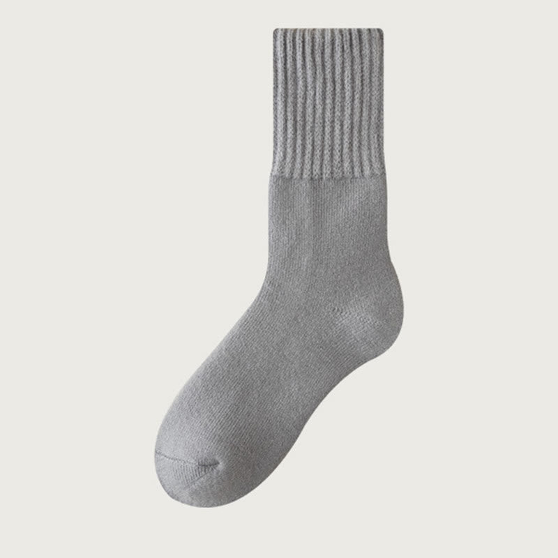 Cozy Fleece Quarter Socks(6 Pairs) - Light Gray - EU39-44(US6-10) - image 13