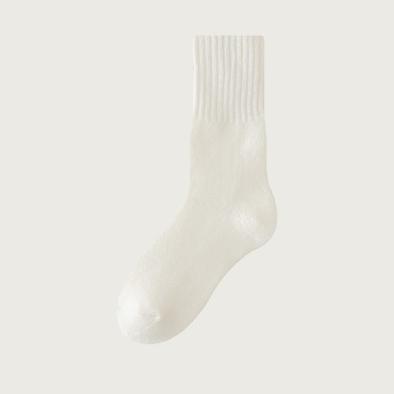 Cozy Fleece Quarter Socks(6 Pairs) - White - EU39-44(US6-10) - image 8