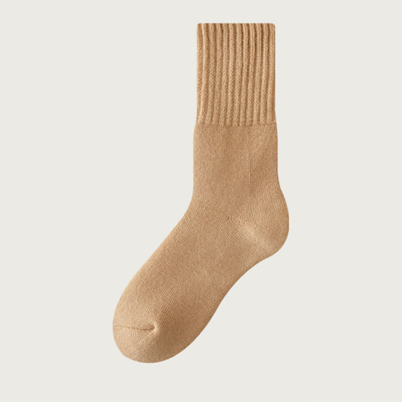 Cozy Fleece Quarter Socks(6 Pairs) - Coffee - EU39-44(US6-10) - image 11
