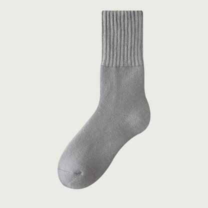 Cozy Fleece Quarter Socks(6 Pairs) - Light Gray - EU39-44(US6-10) - image 13