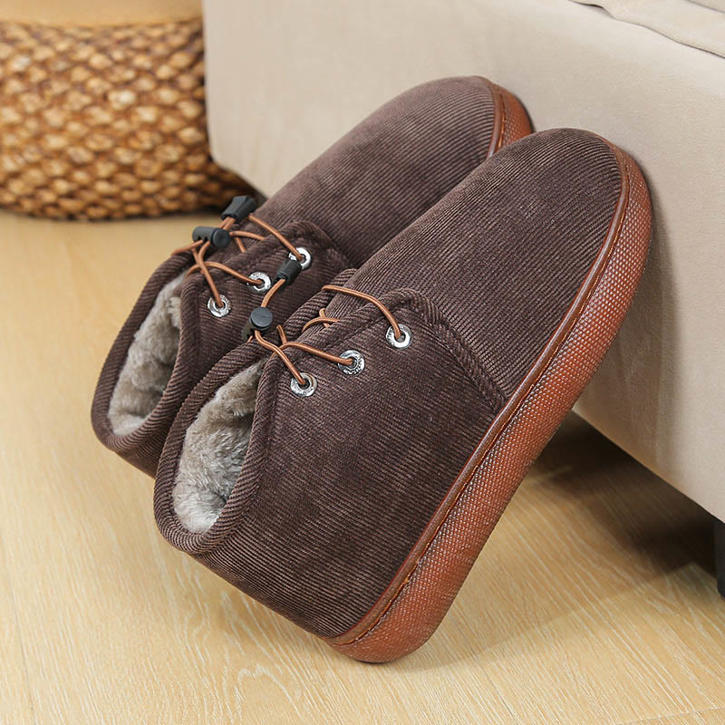 Plus Size Stay Warm Slippers - Coffee - EU46-47(US12-12.5) - image 14