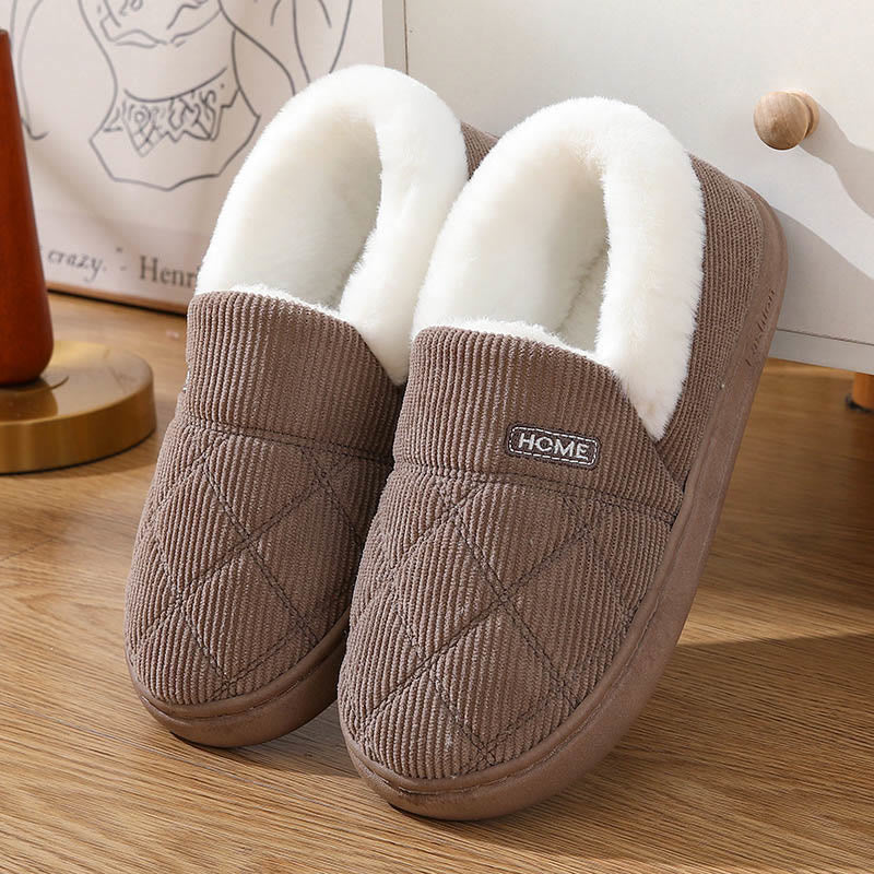 Plusock Plus Size Simple Cozy Design Slippers - Khaki - EU44-45(US10-11) - image 12