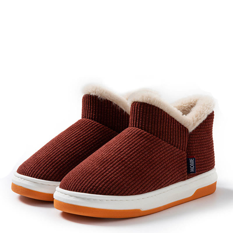 Plus Size Extra Thick Fleece Lining Slippers - Wine - EU43-44(US56.5-7) - image 11