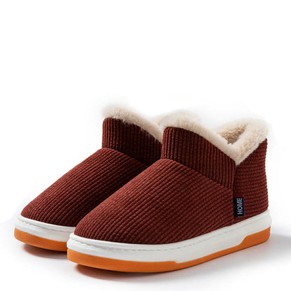 Plus Size Extra Thick Fleece Lining Slippers - Wine - EU43-44(US56.5-7) - image 11