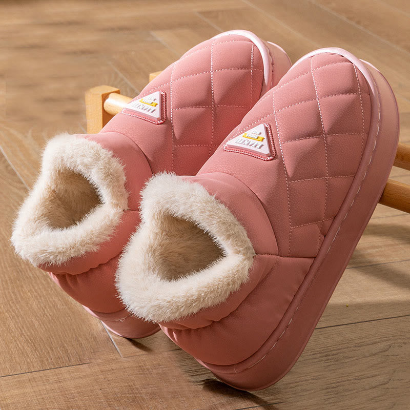Plus Size Cozy Minimalist Slippers - Pink - EU45-46(US11-12) - image 9