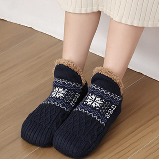 Plus Size Snowflake Slipper Socks - image 0