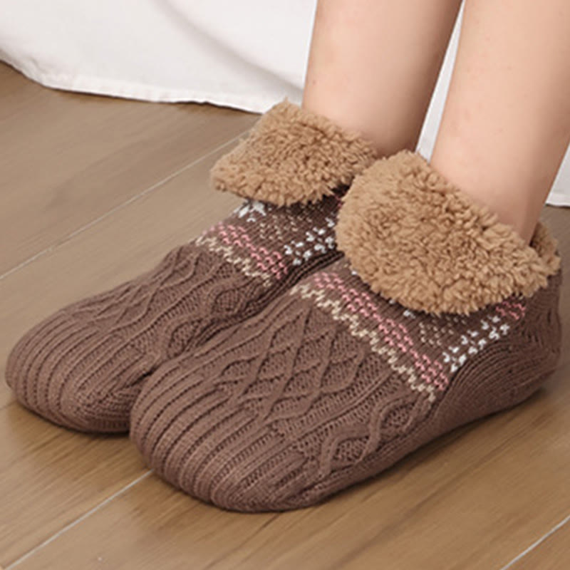 Plusock Plus Size Snowflake Slipper Socks - image 20