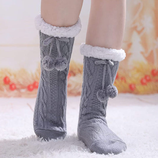 Plus Size Warm Calf Slipper Socks - image 0