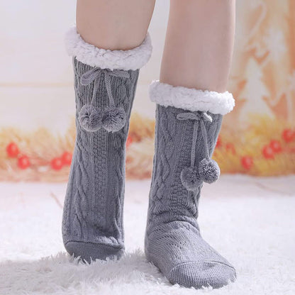 Plusock Plus Size Warm Calf Slipper Socks - image 0