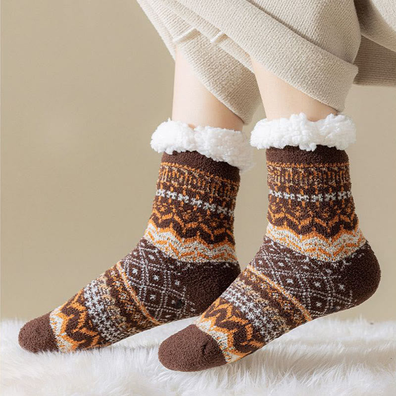 Plus Size Ethnic Style Slipper Socks - image 5