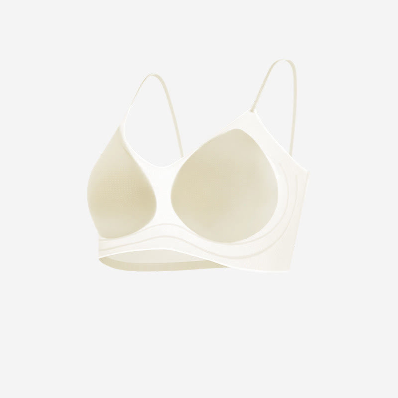 Plusock Camellia fragrance Wireless Bra - Beige - 38 - C - image 3