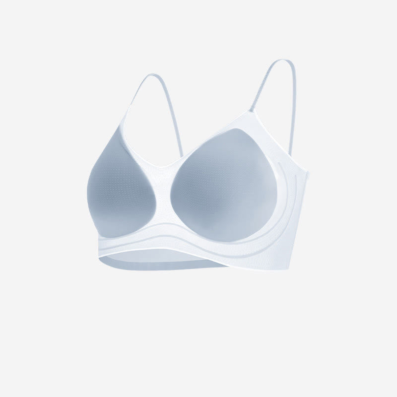 Plusock Camellia fragrance Wireless Bra - Blue - 38 - C - image 2