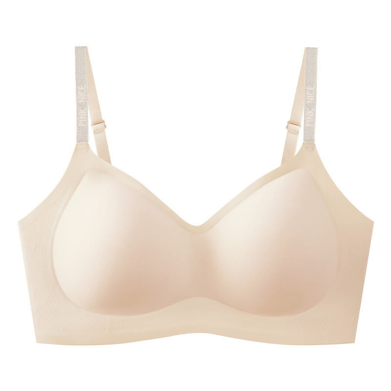 Plusock Camellia Micro Capsule Fragrance Wireless Bra - Nude - 40 - C - image 12