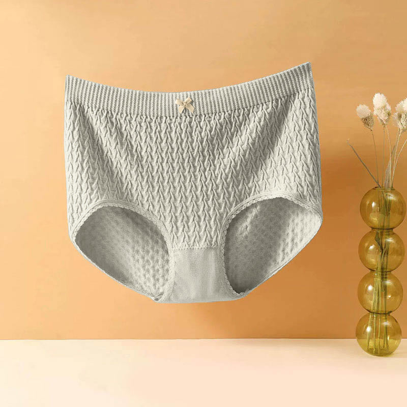 High-Waisted Bow Tie Panty(5 Pairs) - Blue - 4XL - image 17